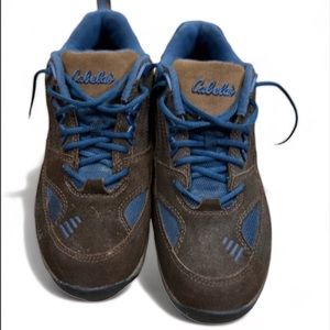 Cabela’s Men’s Brown and Blue Lace Up Shoes Size 11EEEE EUC